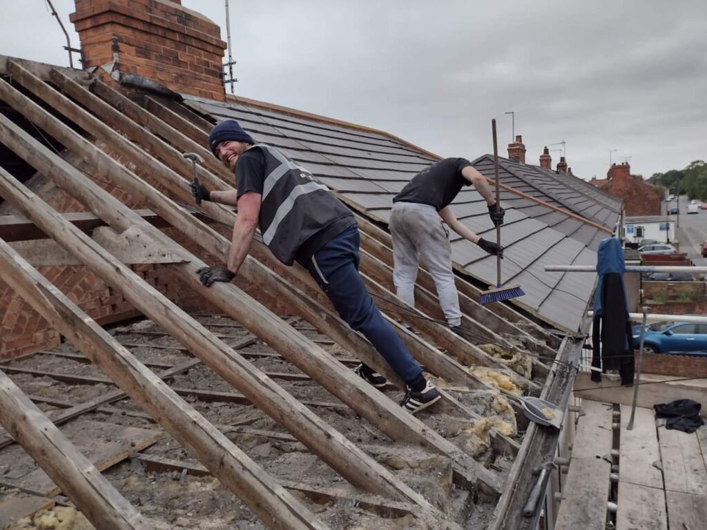 During Roofing Work Image