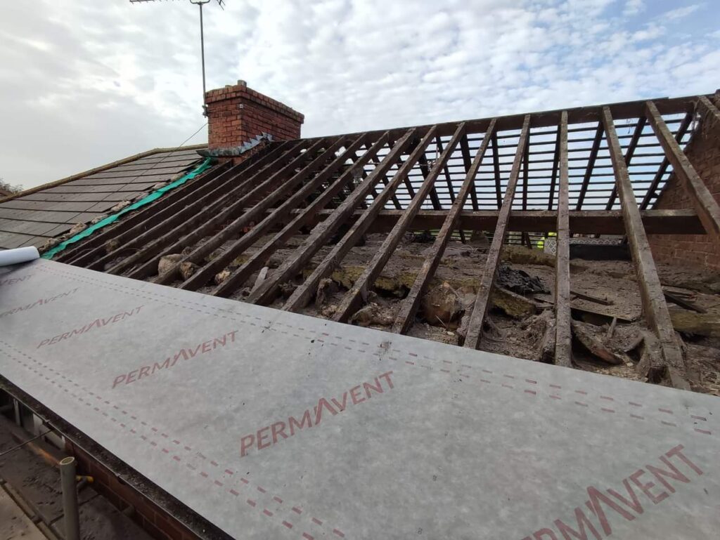 During Roofing Work Image