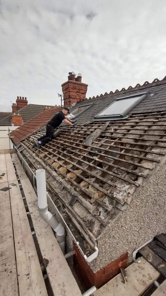 During Roofing Work Image